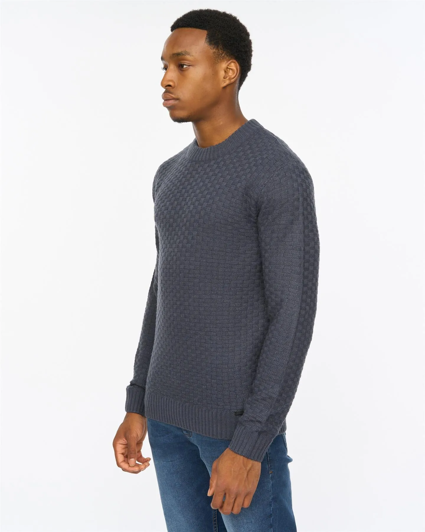 Matera Textured Knit Navy sold by Duck and Cover product image thumbnail 2