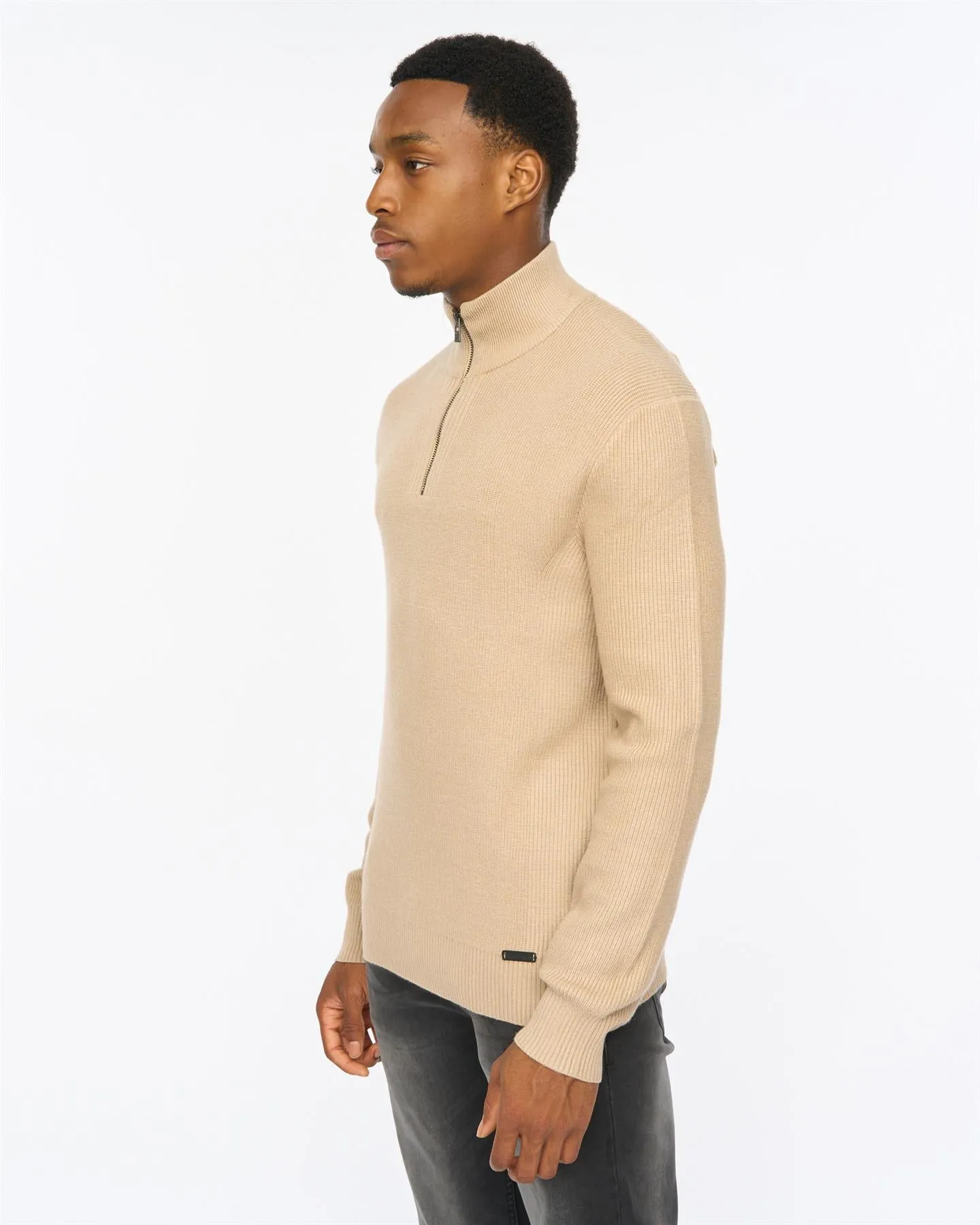 Potenza 1/4 Zip Knit Stone sold by Duck and Cover product image thumbnail 2