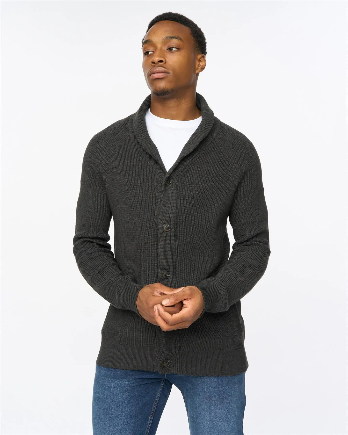 Venosa Shawl Cardigan Charcoal sold by Duck and Cover product image thumbnail 4