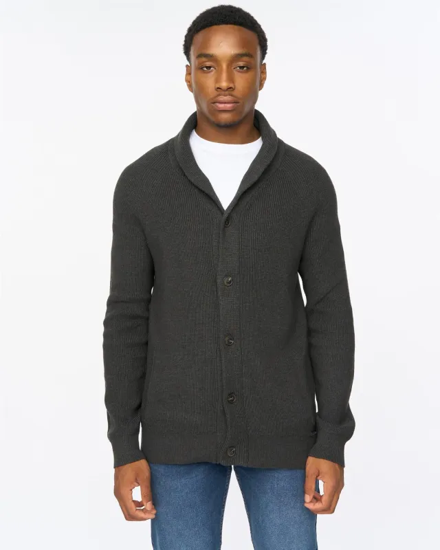 Venosa Shawl Cardigan Charcoal sold by Duck and Cover