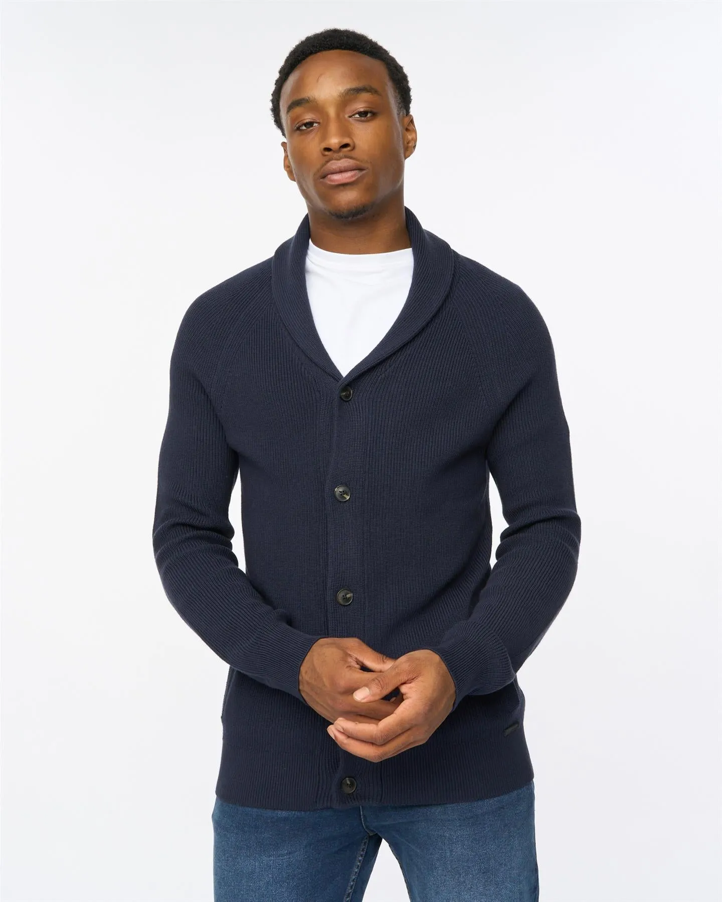 Venosa Shawl Cardigan Navy sold by Duck and Cover product image thumbnail 4