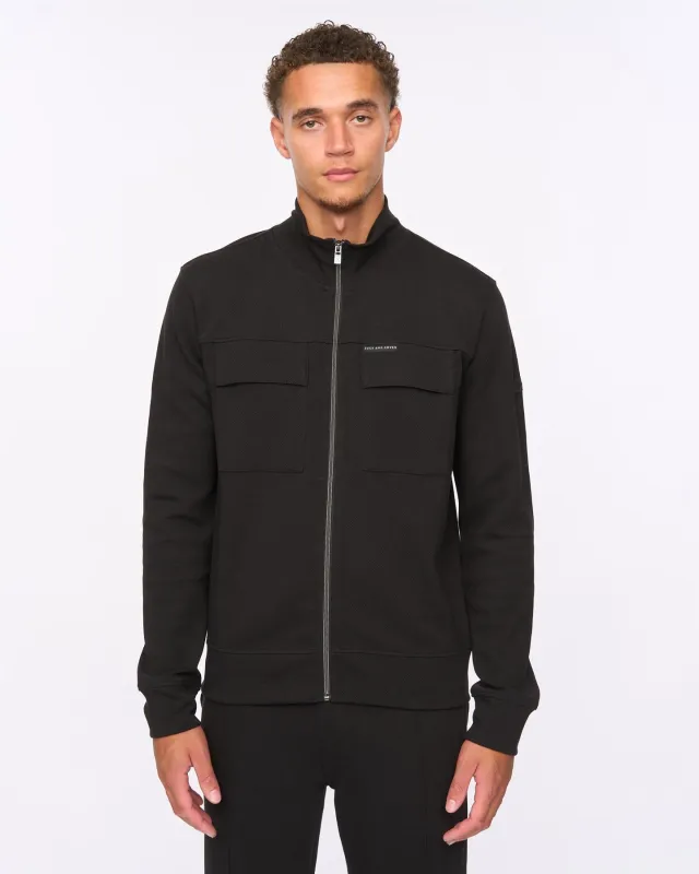 Tames Zip Thru Sweat Black sold by Duck and Cover
