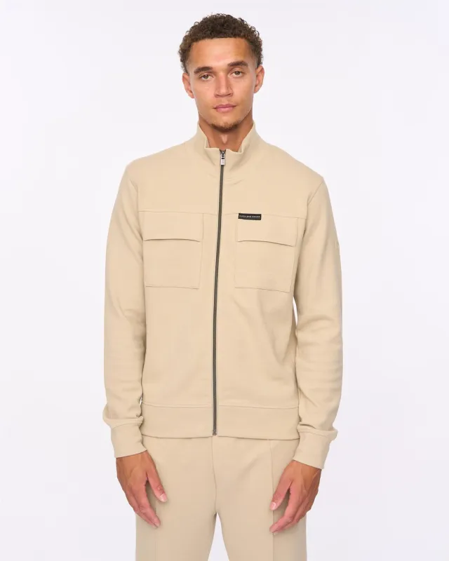 Tames Zip Thru Sweat Stone sold by Duck and Cover