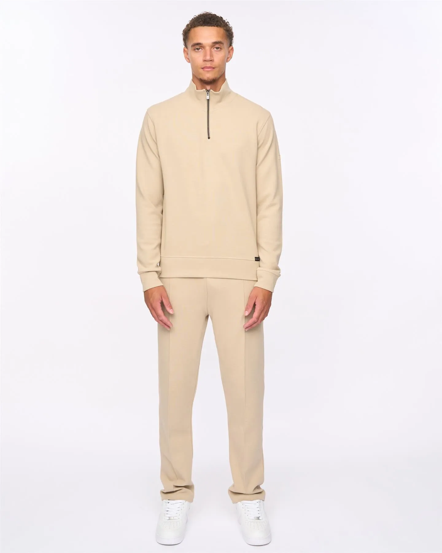 Slellmoore 1/4 Zip Hoodie Stone sold by Duck and Cover product image thumbnail 3