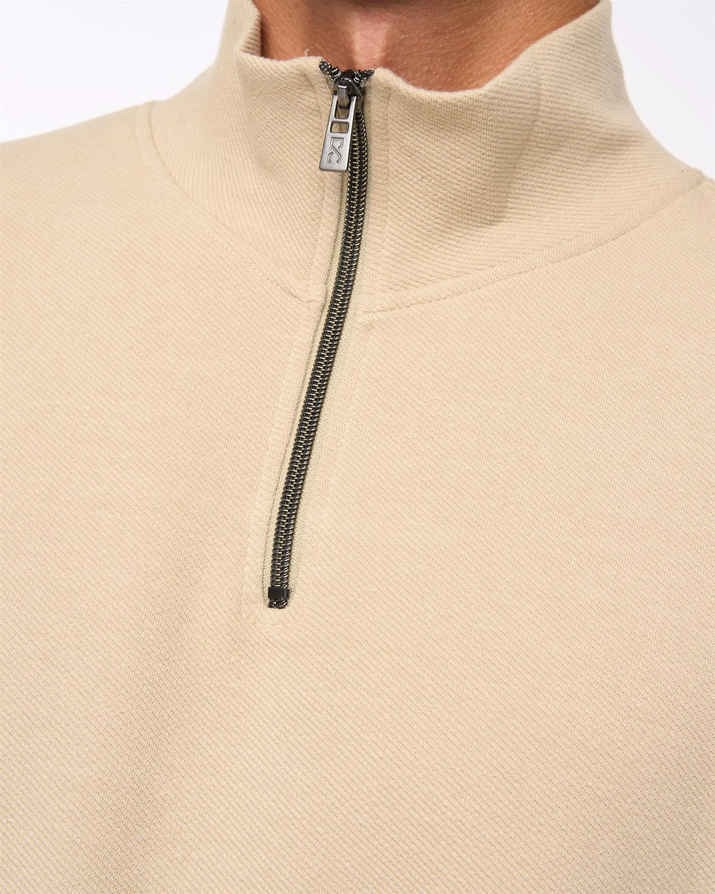 Slellmoore 1/4 Zip Hoodie Stone sold by Duck and Cover product image thumbnail 4