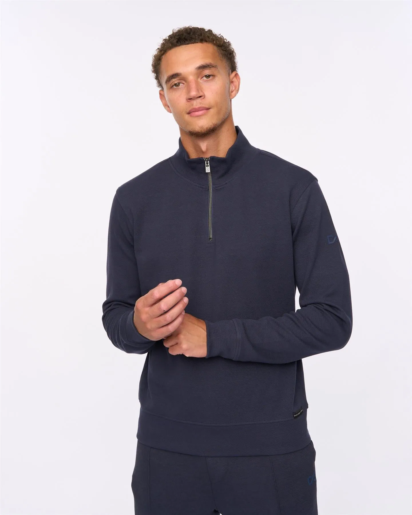 Slellmoore 1/4 Zip Hoodie Navy sold by Duck and Cover product image thumbnail 3