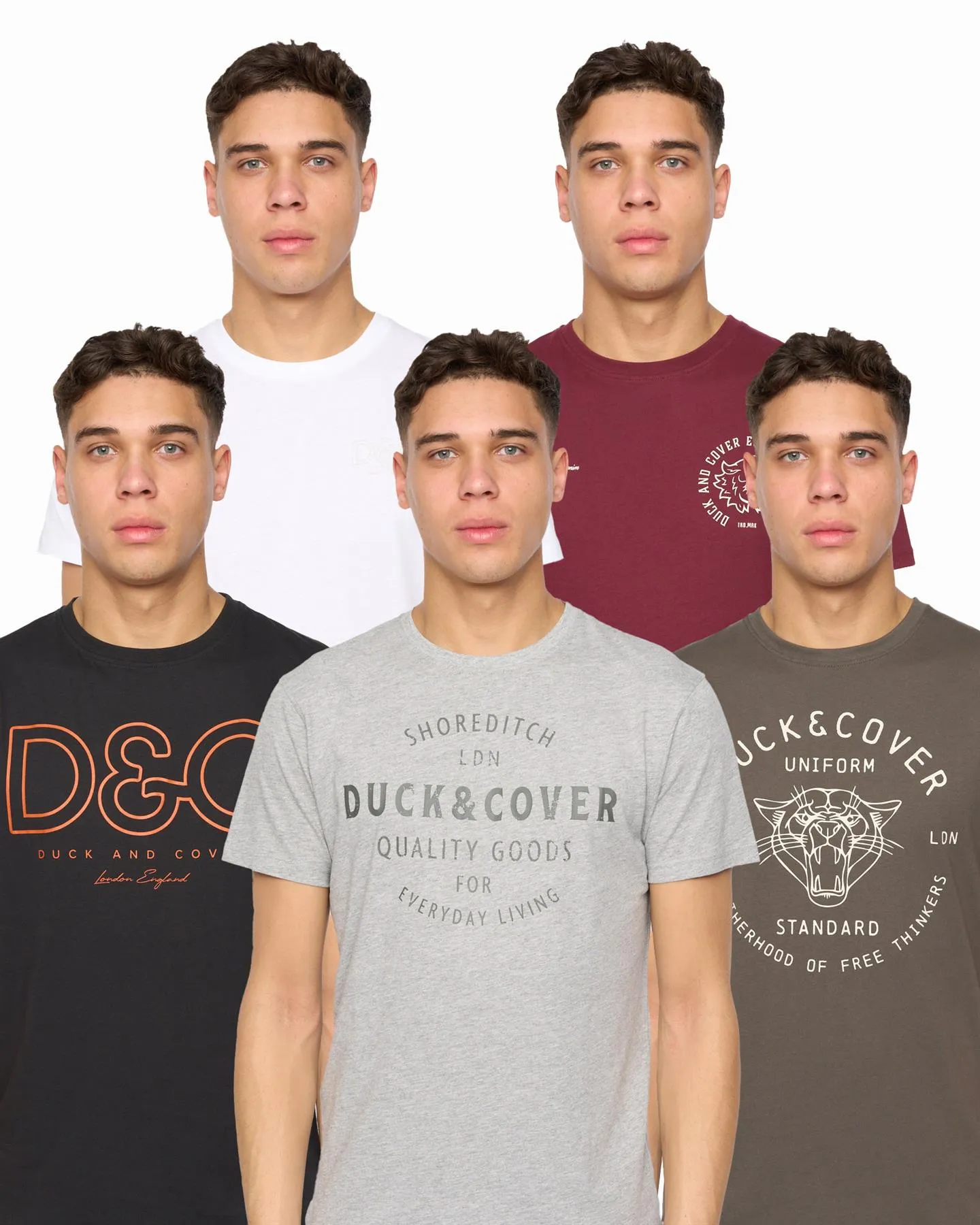 (LEAVE MBA) - Mens 5 Pack T-Shirts - Assorted Colours sold by Duck and Cover product image thumbnail 4