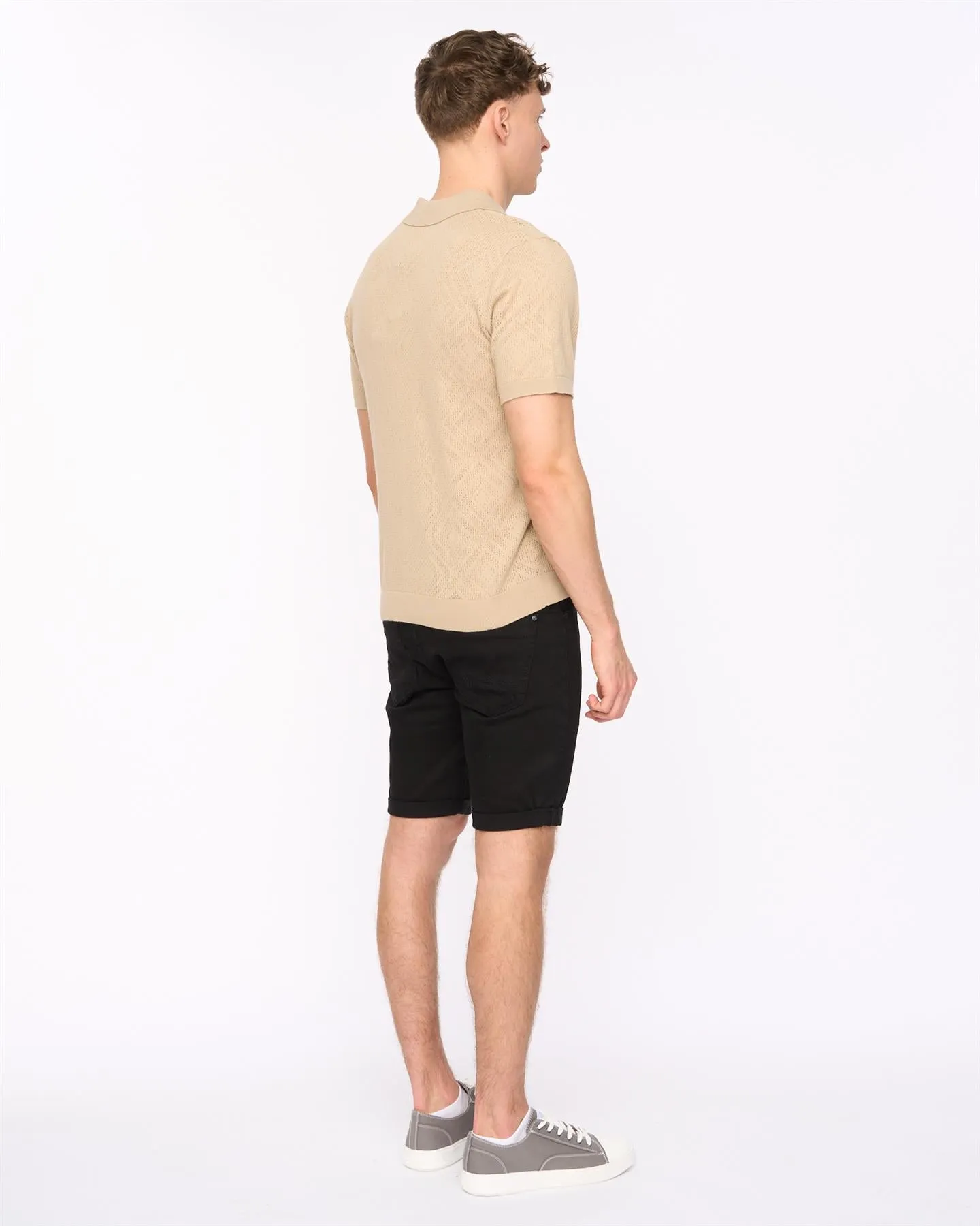 Dedham Knit Polo Stone sold by Duck and Cover product image thumbnail 4