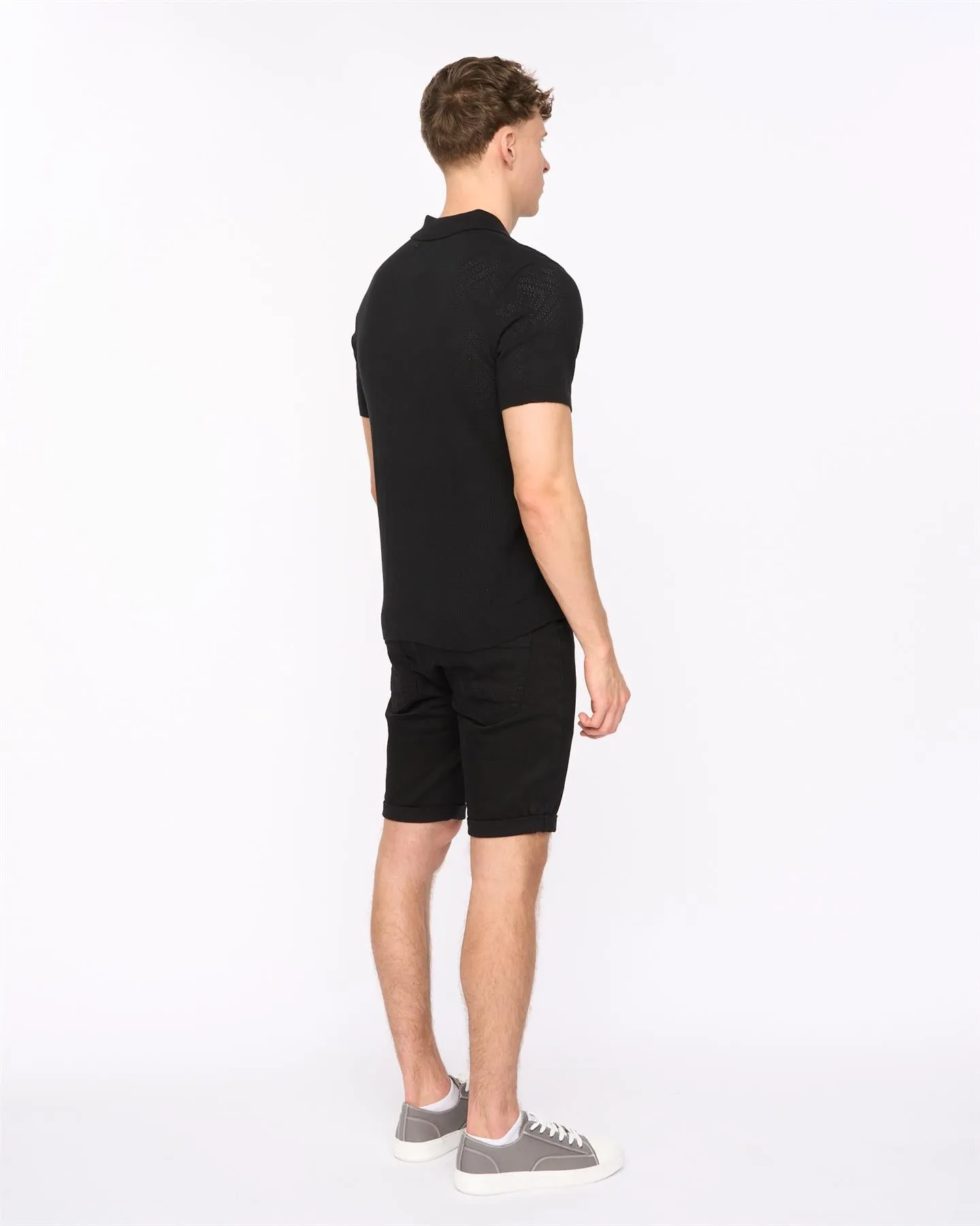 Dedham Knit Polo Black sold by Duck and Cover product image thumbnail 4