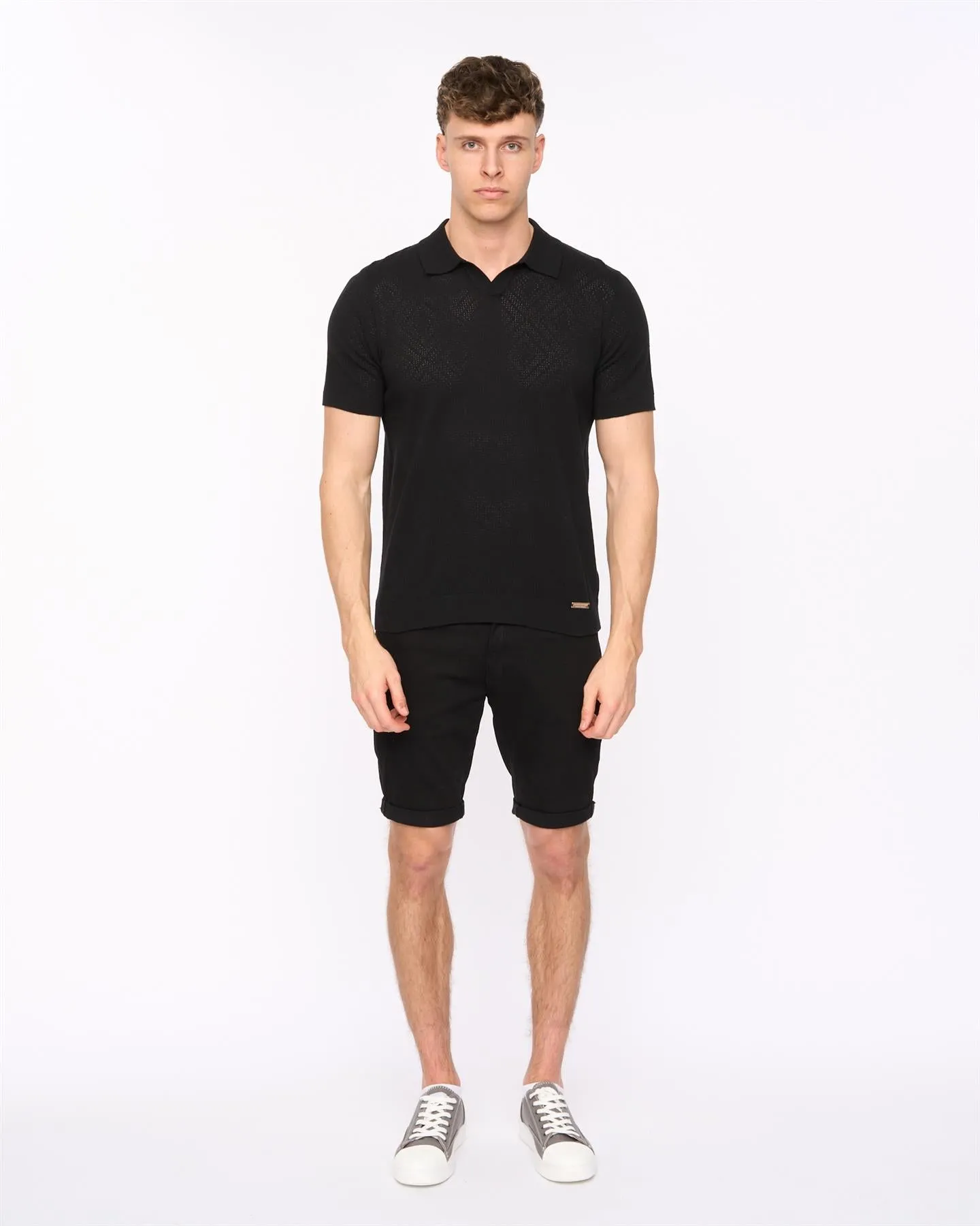 Dedham Knit Polo Black sold by Duck and Cover product image thumbnail 3