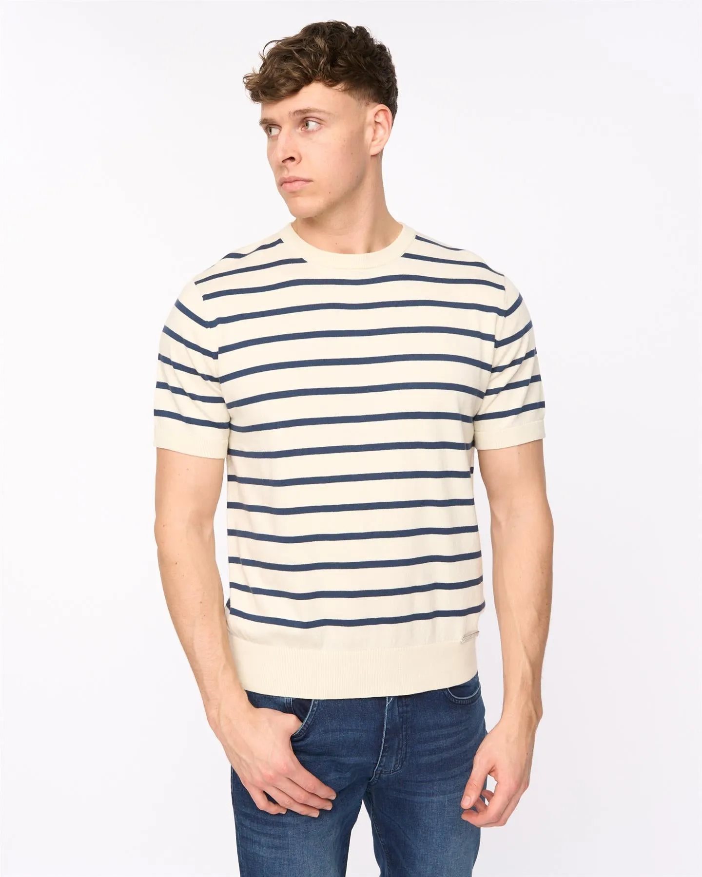 Norwell Knit T-Shirt Light Stone sold by Duck and Cover product image thumbnail 5