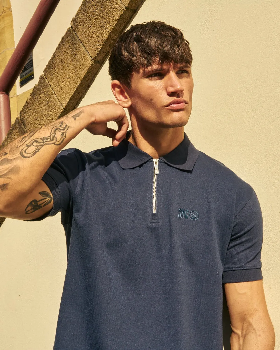 Sherborn Polo Denim Blue sold by Duck and Cover