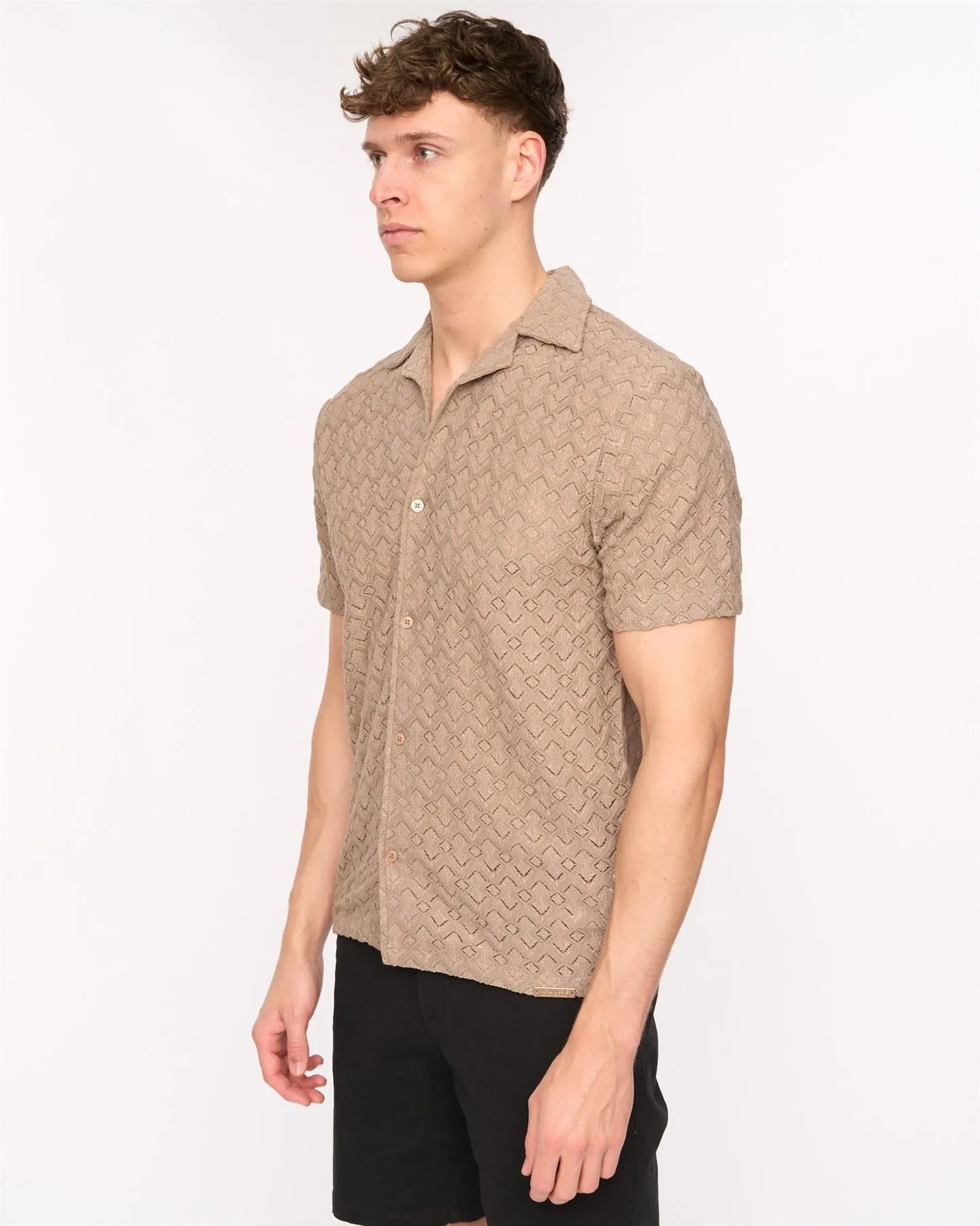 Foxborough Knit Shirt Taupe sold by Duck and Cover product image thumbnail 3