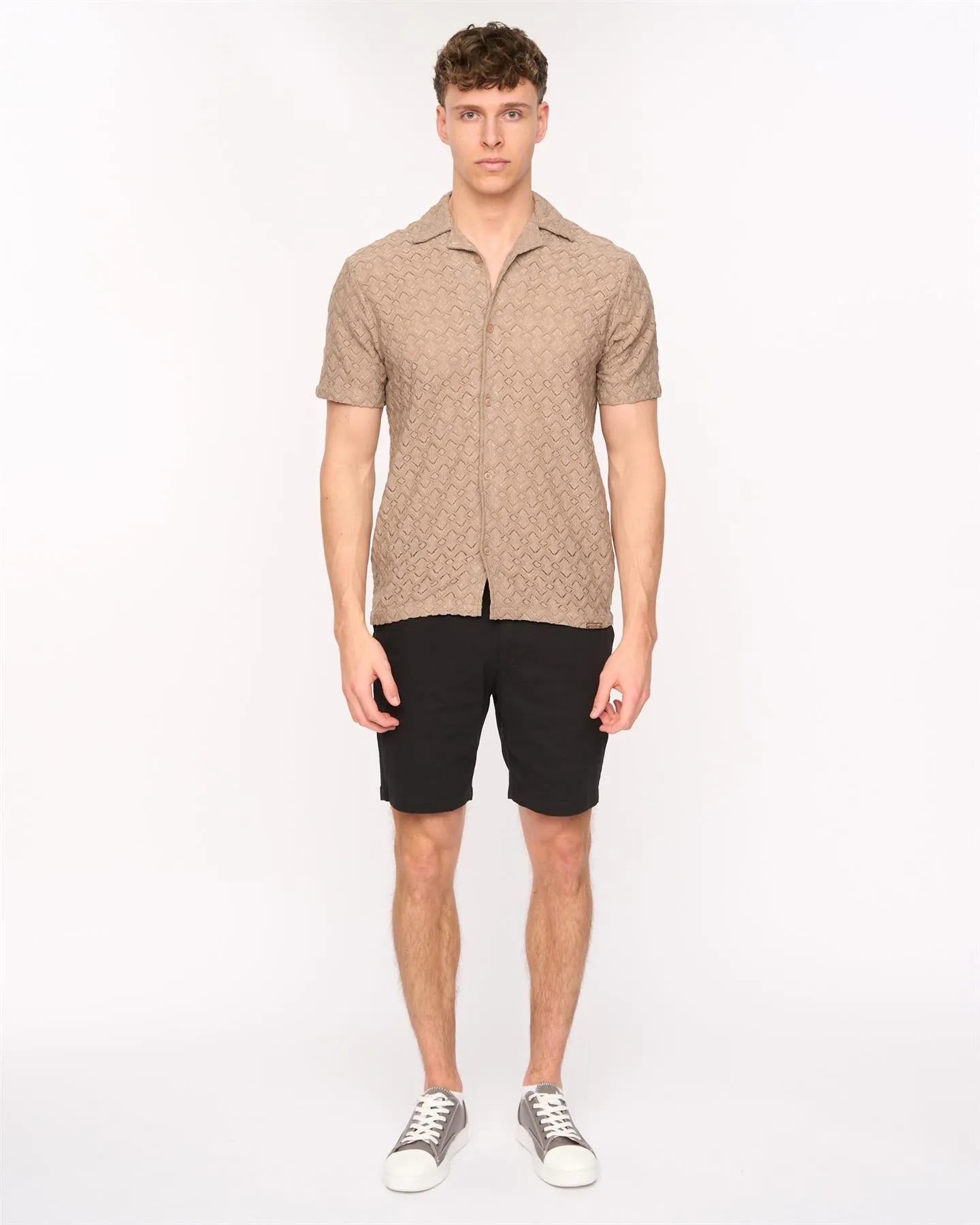 Foxborough Knit Shirt Taupe sold by Duck and Cover product image thumbnail 4