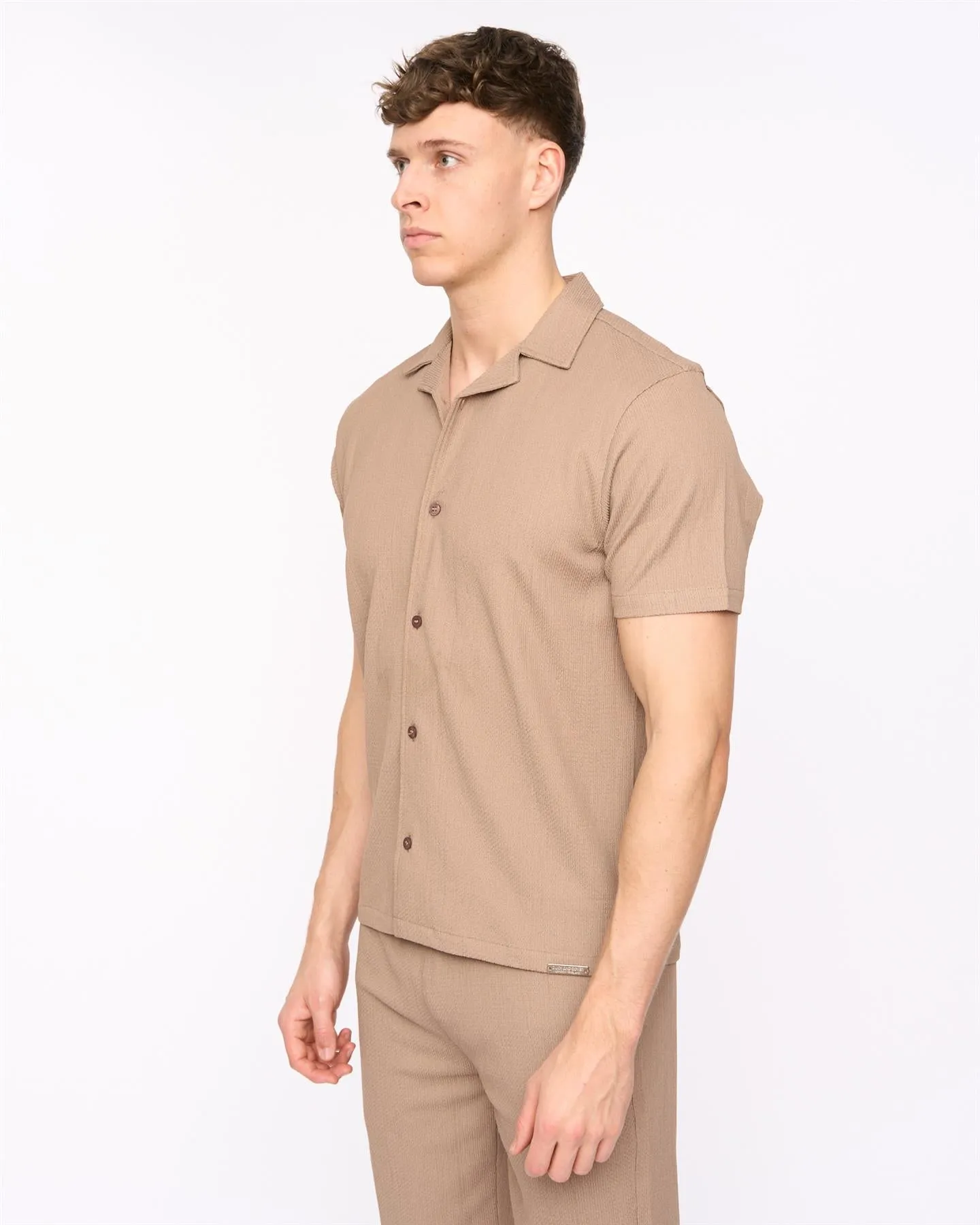 Hingham Shirt & Shorts Set Taupe sold by Duck and Cover product image thumbnail 5