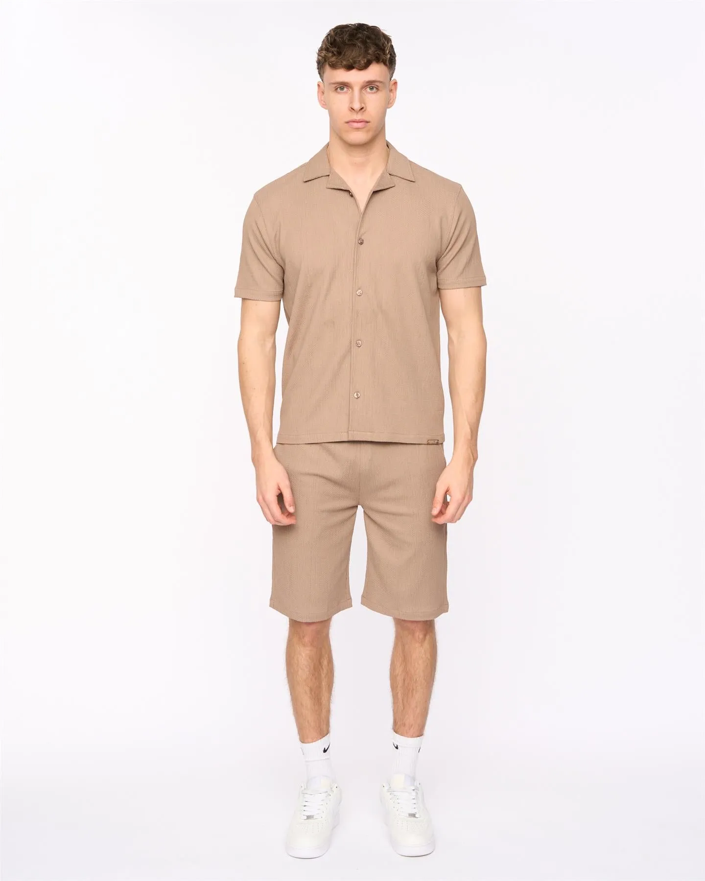 Hingham Shirt & Shorts Set Taupe sold by Duck and Cover product image thumbnail 2