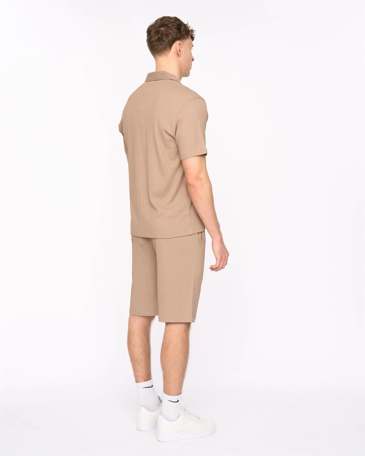 Hingham Shirt & Shorts Set Taupe sold by Duck and Cover product image thumbnail 3