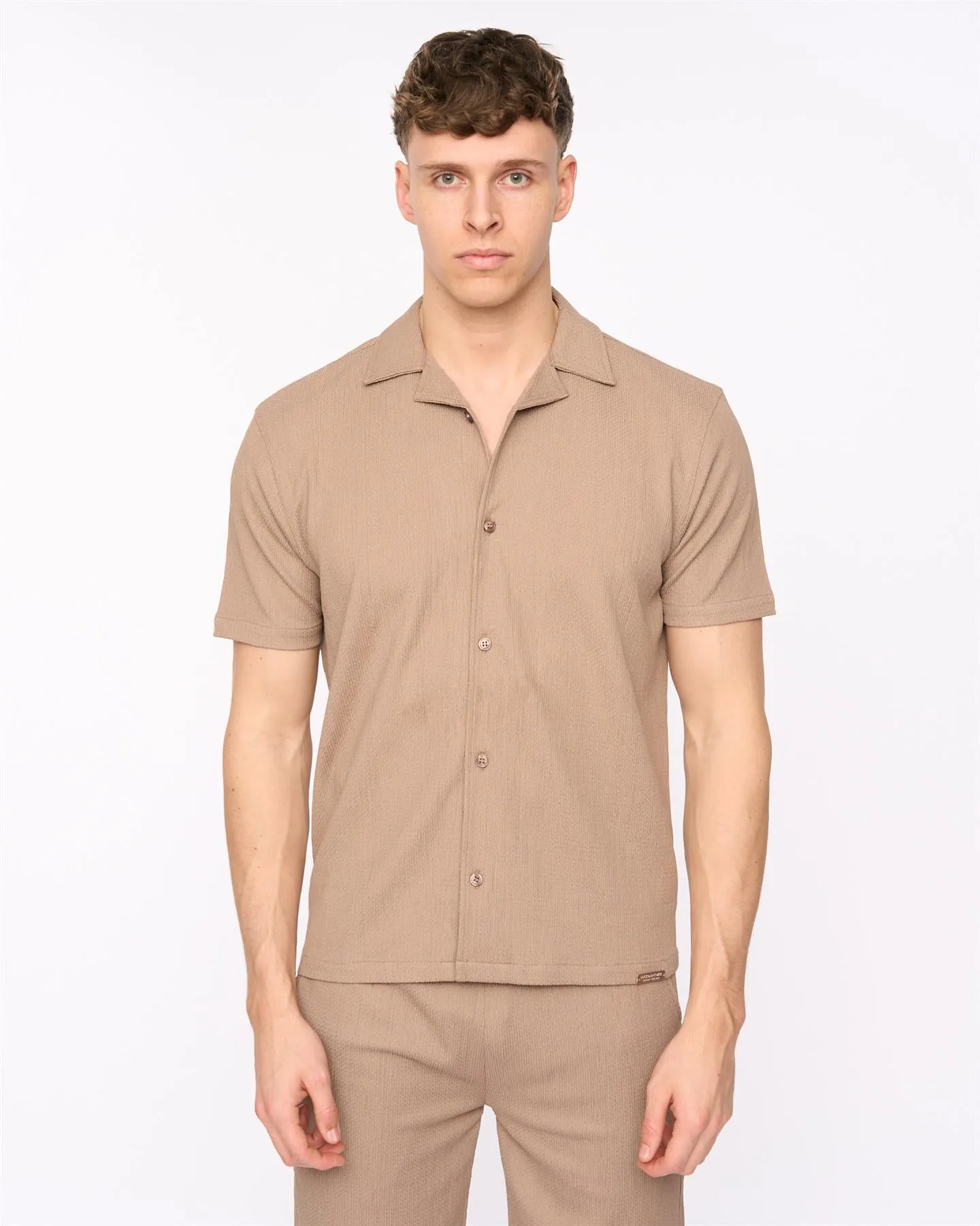 Hingham Shirt & Shorts Set Taupe sold by Duck and Cover product image thumbnail 4
