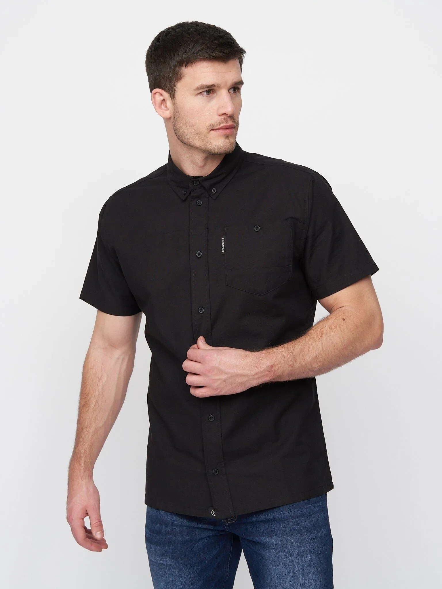 Kramlet Short Sleeve Shirt Black sold by Duck and Cover