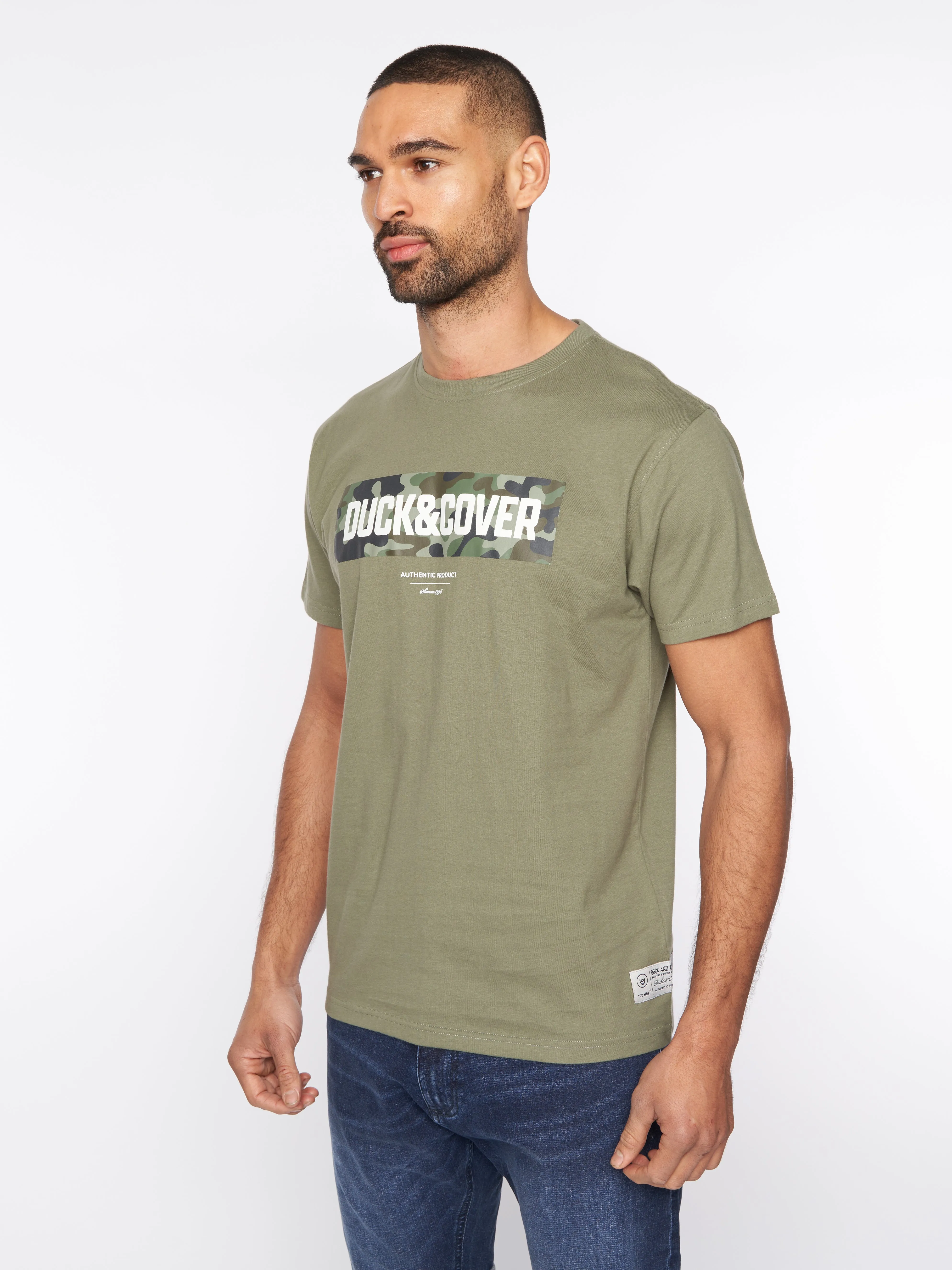 Davilo T-Shirt Khaki Green sold by Duck and Cover product image thumbnail 2