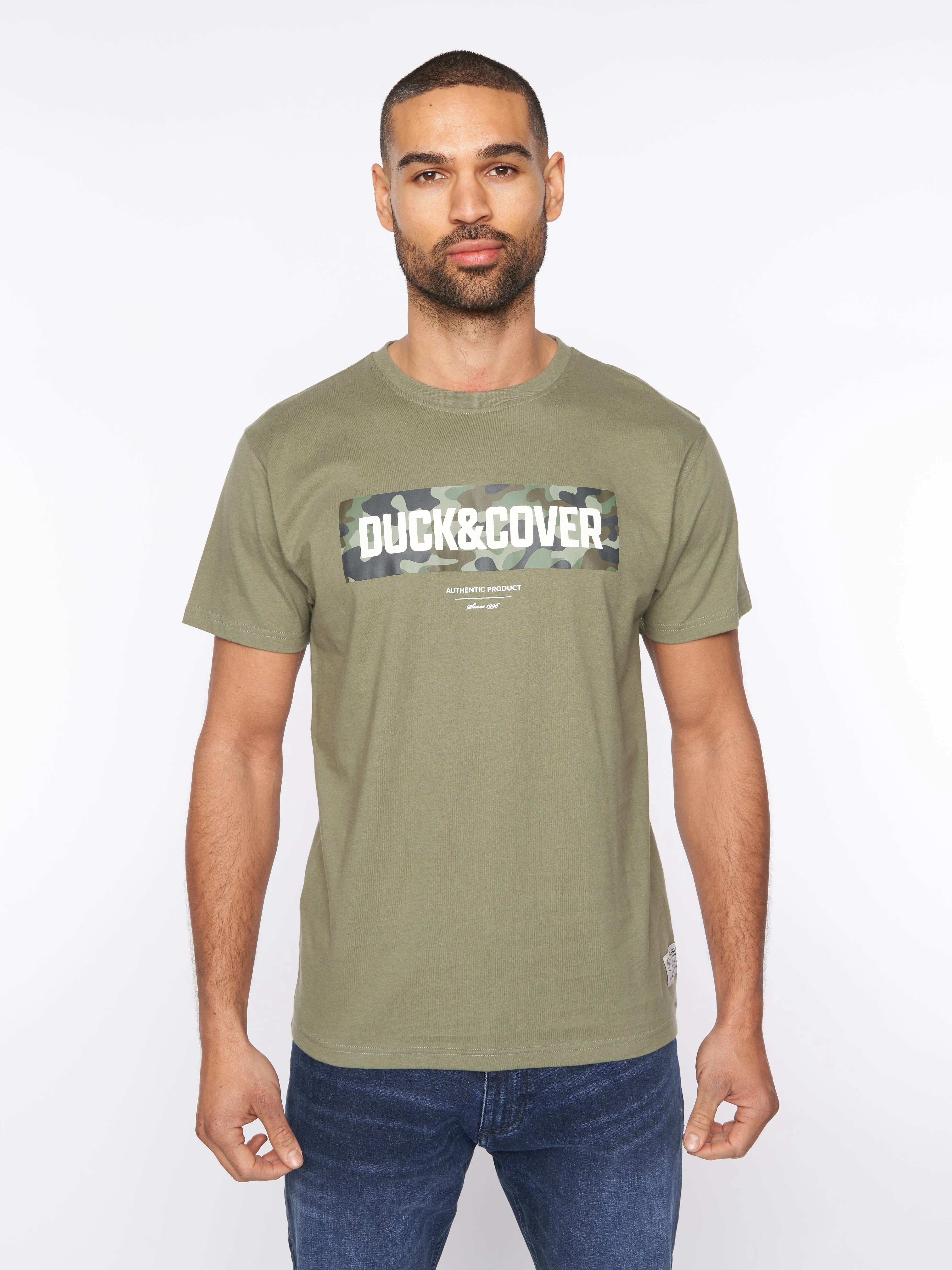 Davilo T-Shirt Khaki Green sold by Duck and Cover