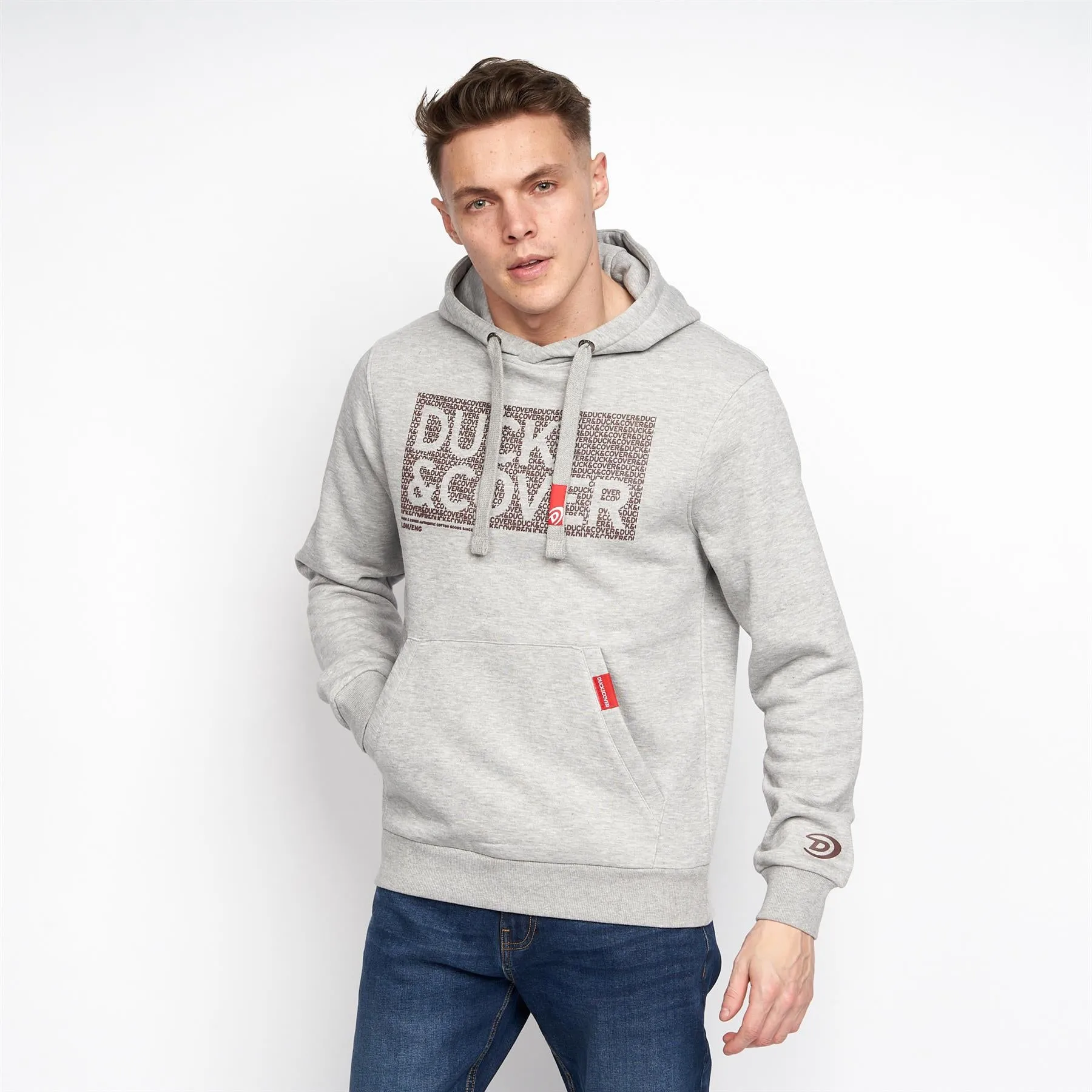 Fremington Hoodie Grey Marl sold by Duck and Cover product image thumbnail 2