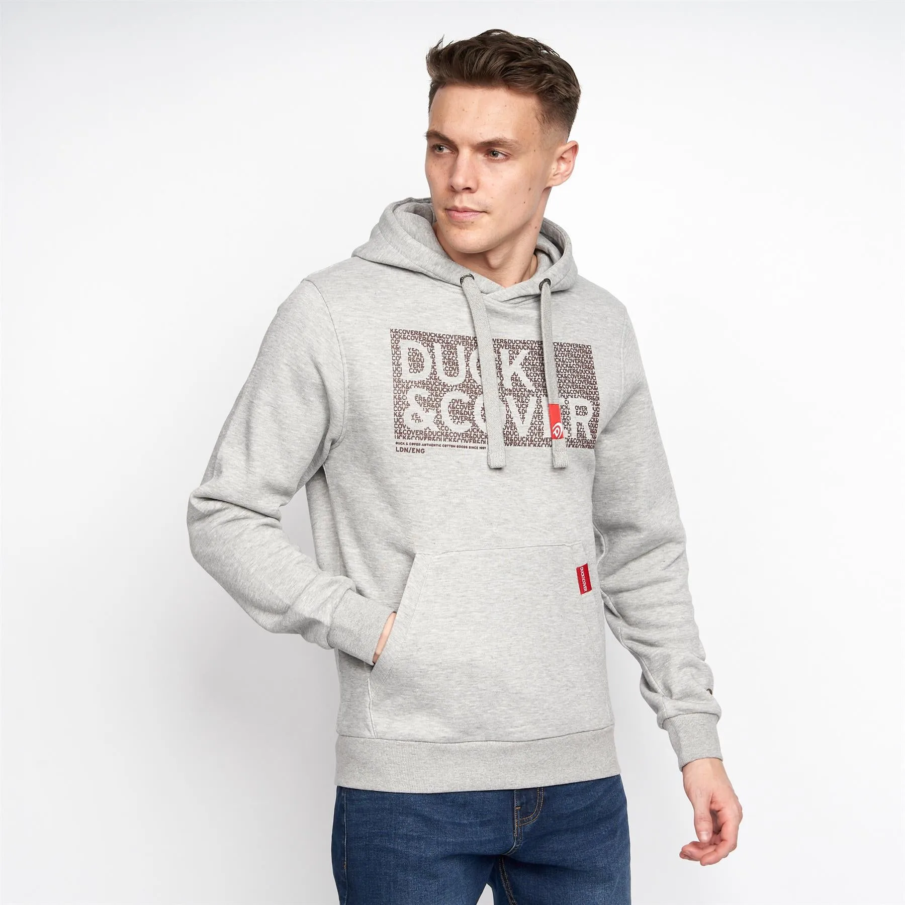 Fremington Hoodie Grey Marl sold by Duck and Cover