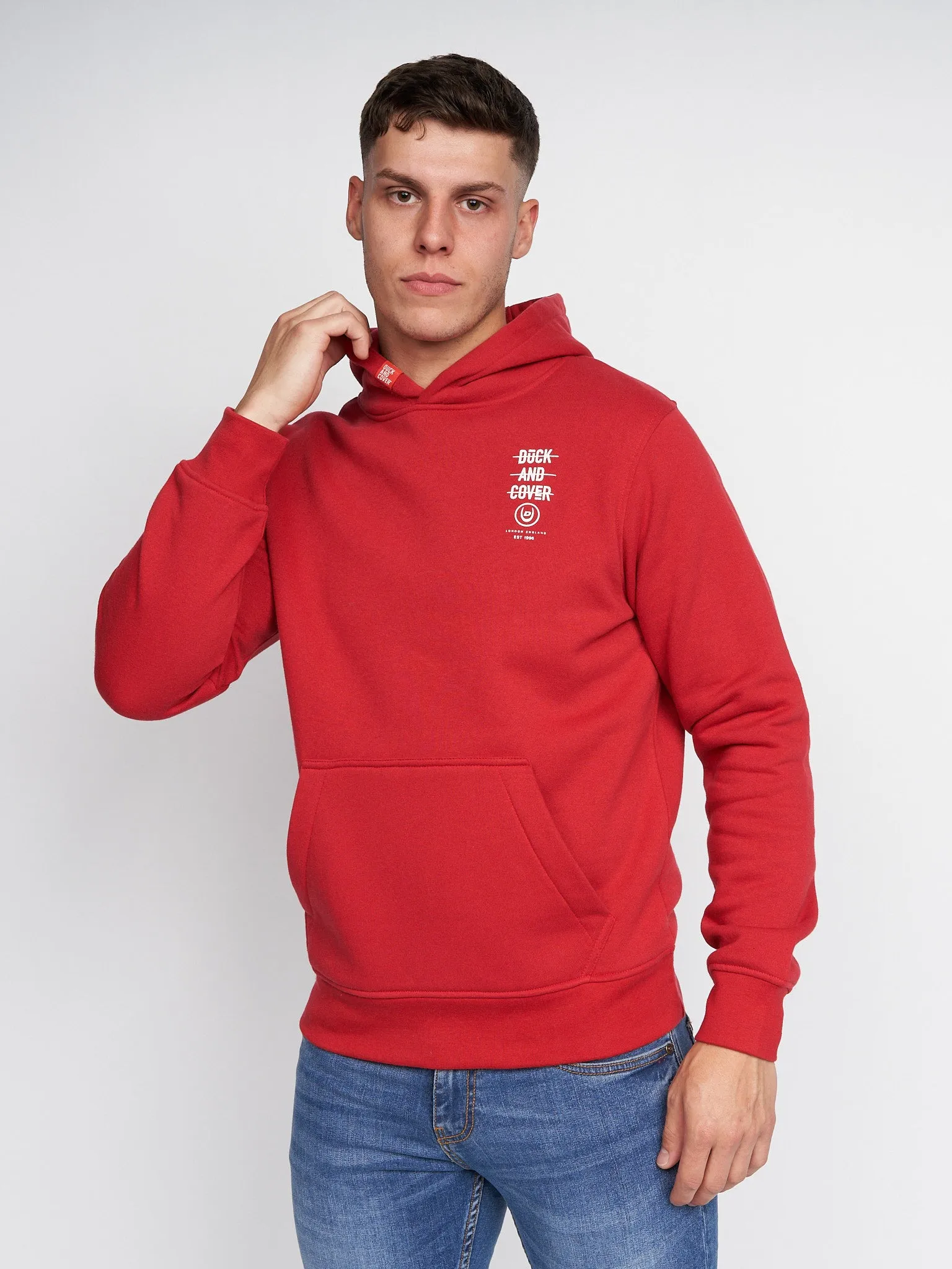 Lenta Hoodie Red sold by Duck and Cover