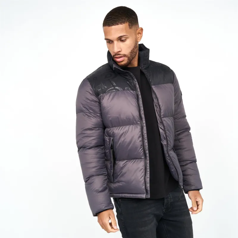 Synmax Quilted Jacket Charcoal sold by Duck and Cover