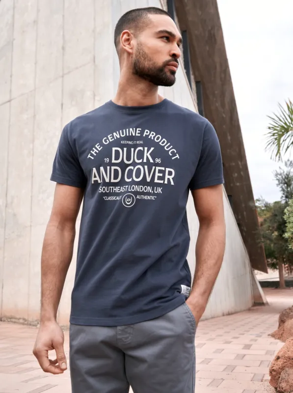 Kaylum T-Shirt Navy sold by Duck and Cover