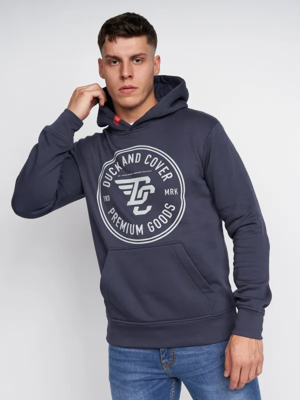 Addax Hoodie Navy sold by Duck and Cover