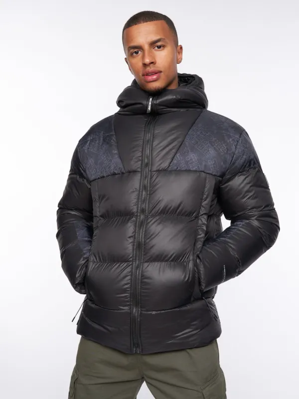 Ryebank Padded Jacket Black Camo sold by Duck and Cover