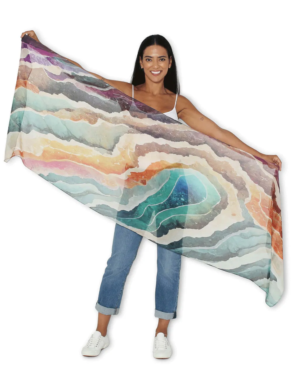 THE ARTISTS LABEL EARTHEN RAINBOW SCARF sold by ENNI product image thumbnail 2