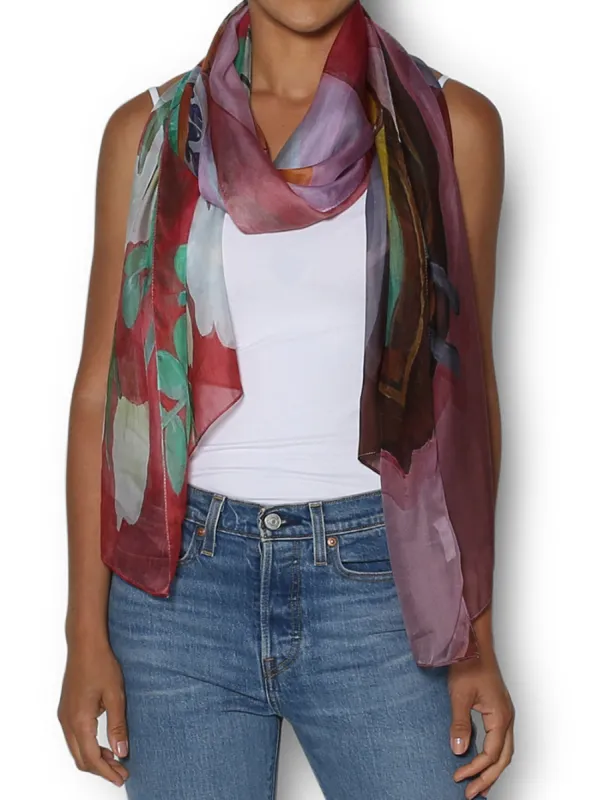 THE ARTISTS LABEL STRONG COFFEE FOR TWO SILK SCARF sold by ENNI