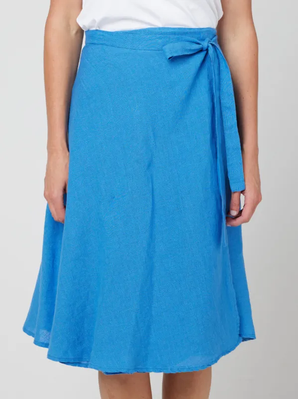 CAKE LINEN WRAP SKIRT sold by ENNI