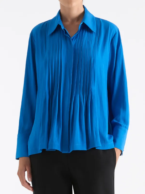 MELA PURDIE STRAW PLEAT SHIRT sold by ENNI