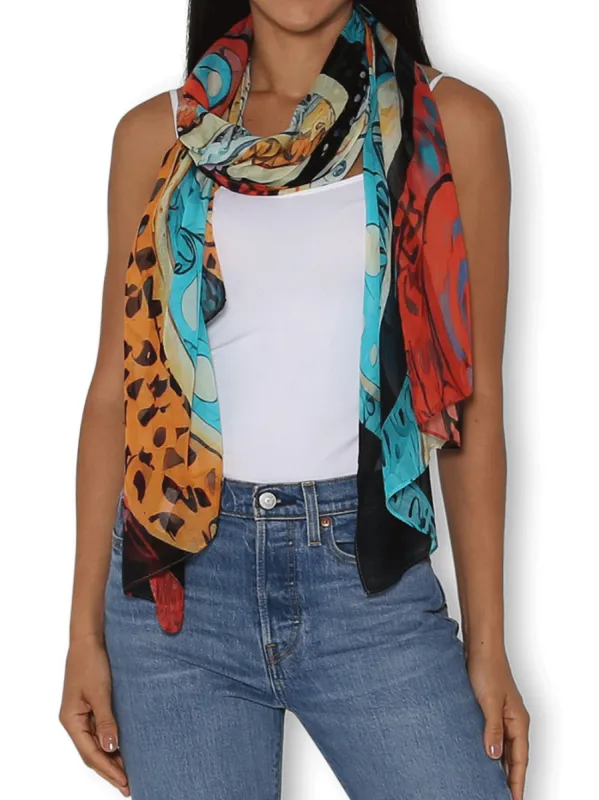 THE ARTISTS LABEL PSYCHEDELIC PAISLEY SCARF sold by ENNI