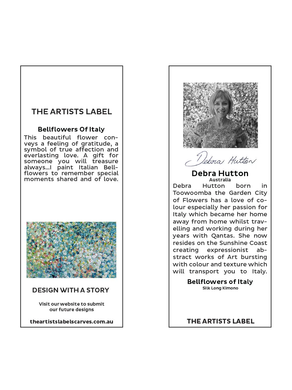 THE ARTISTS LABEL BELLFLOWERS OF ITALY LONG SILK KIMONO sold by ENNI product image thumbnail 4