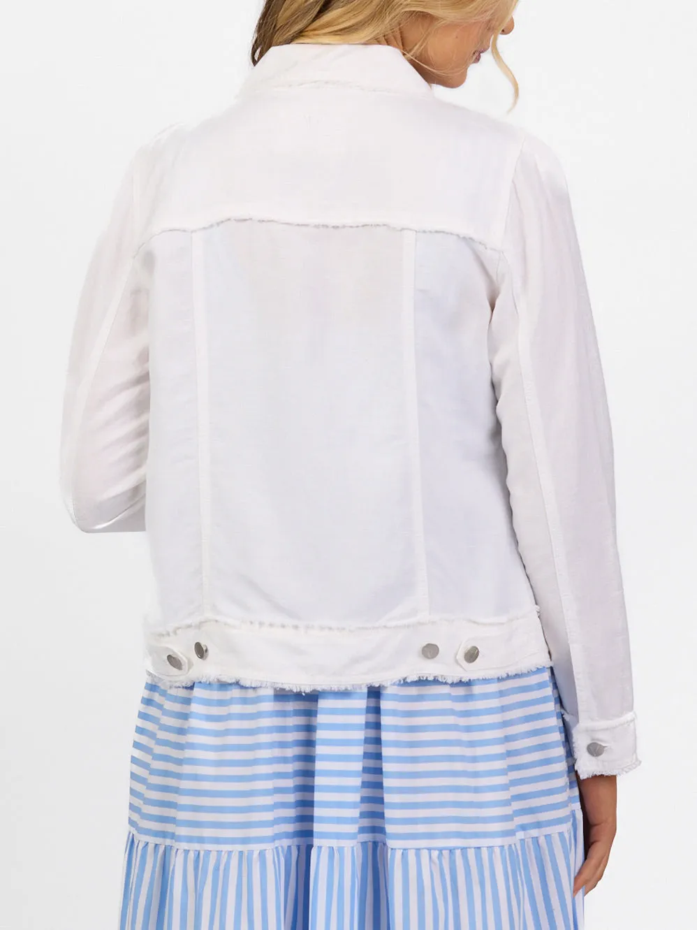 VASSALLI FRAYED LINEN JACKET sold by ENNI product image thumbnail 4