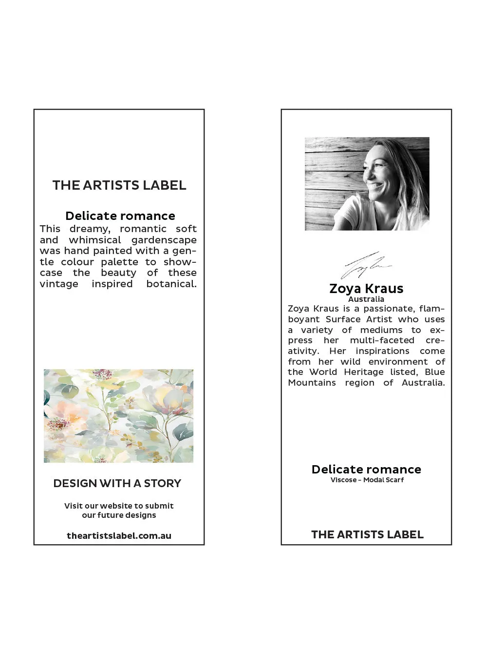 THE ARTISTS LABEL DELICATE ROMANCE SCARF sold by ENNI product image thumbnail 3