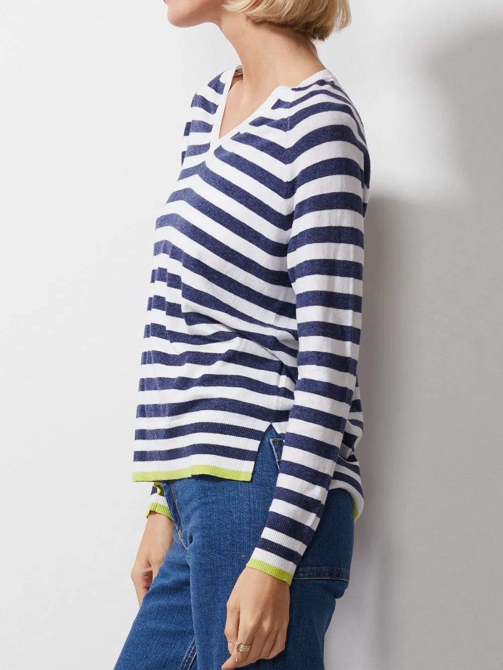 ZAKET & PLOVER ESSENTIAL STRIPE V JUMPER sold by ENNI product image thumbnail 5