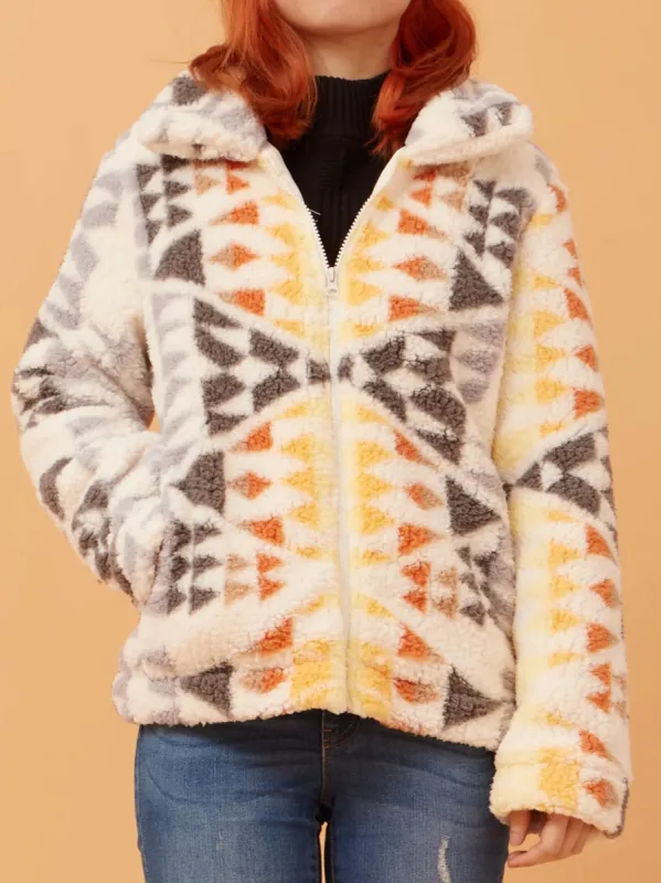 CAROLINE K MORGAN GEO TEDDY JACKET sold by ENNI