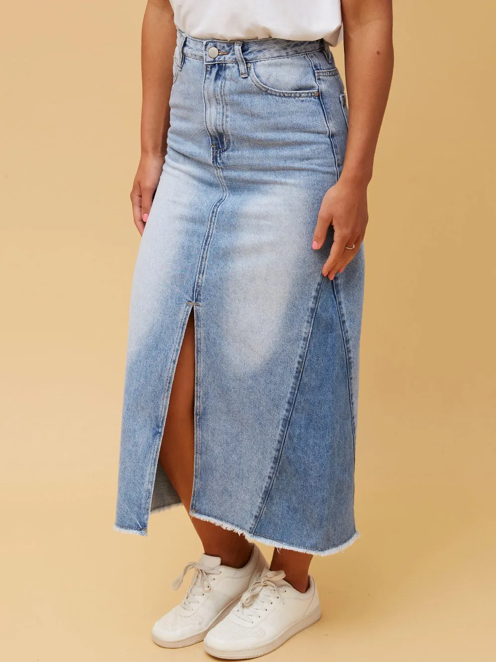 CAROLINE K MORGAN MIDI DENIM SKIRT sold by ENNI product image thumbnail 2
