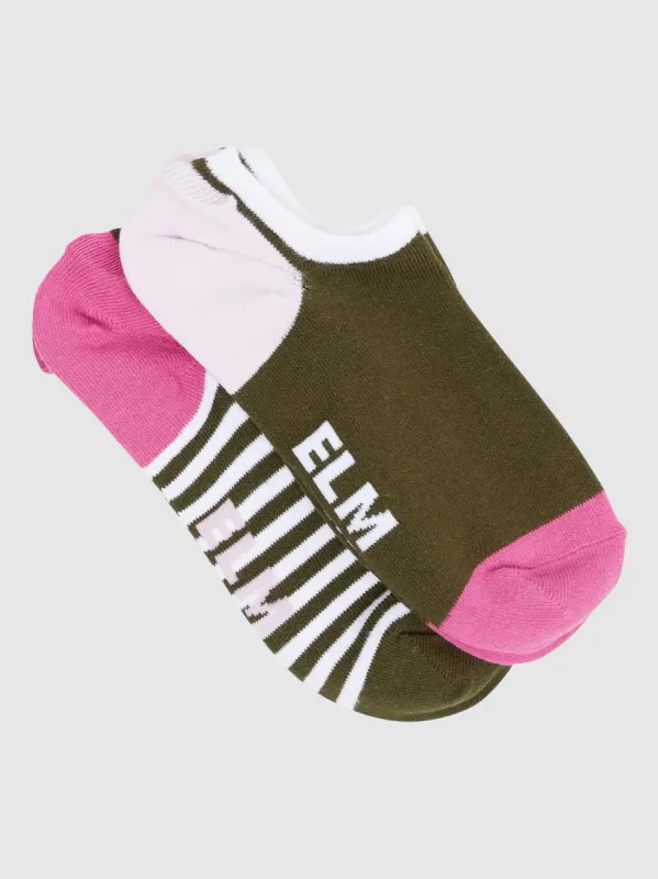 ELM 2 PACK NO SHOW SOCKS made by ENNI