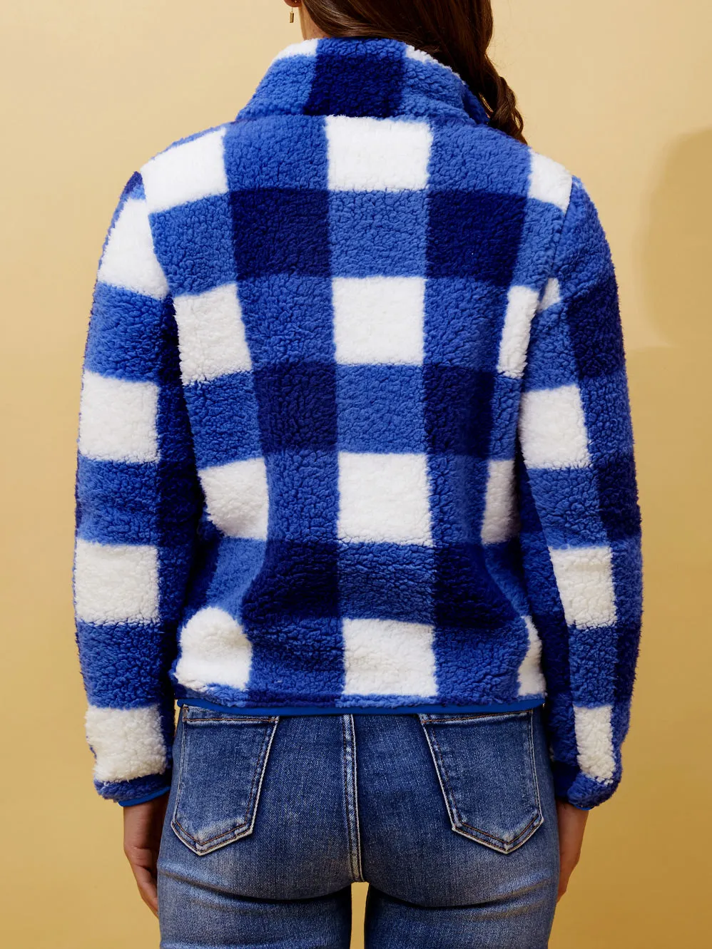 CAROLINE K MORGAN CHECK TEDDY JACKET sold by ENNI product image thumbnail 2