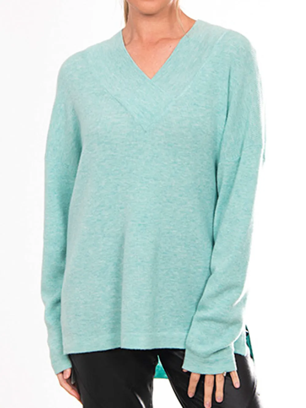 BRIDGE & LORD VEE NECK OVERLAP KNIT sold by ENNI product image thumbnail 4