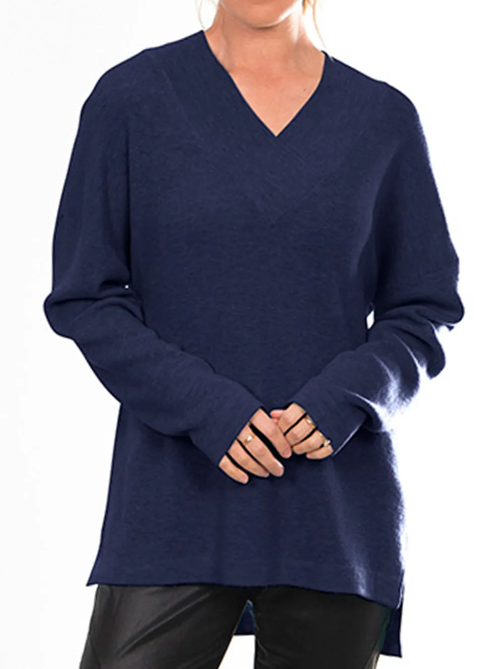 BRIDGE & LORD VEE NECK OVERLAP KNIT sold by ENNI product image thumbnail 3