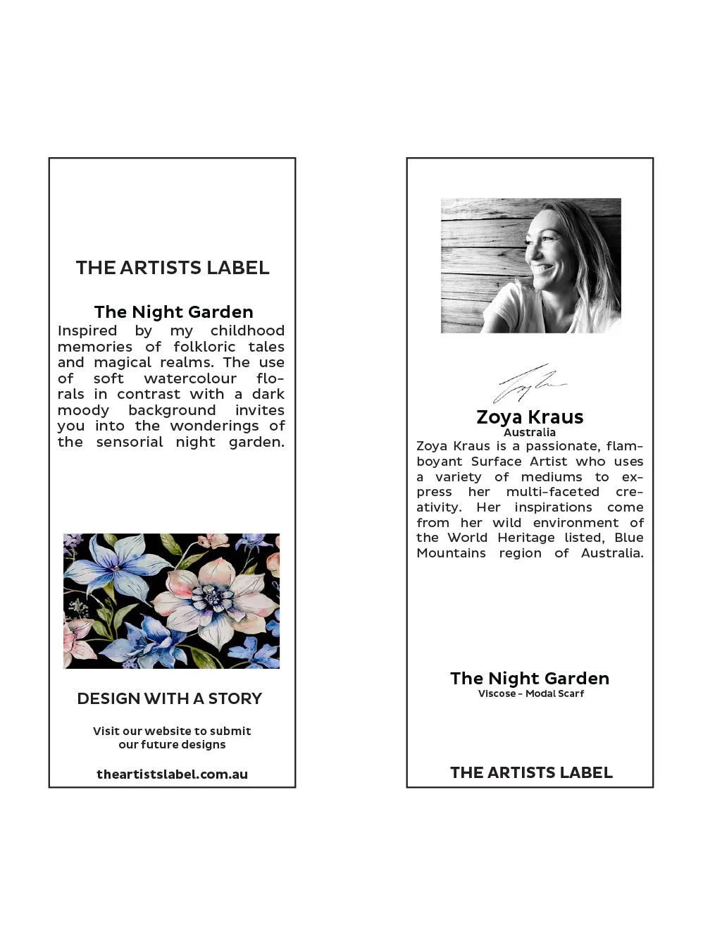 THE ARTISTS LABEL THE NIGHT GARDEN SCARF sold by ENNI product image thumbnail 3