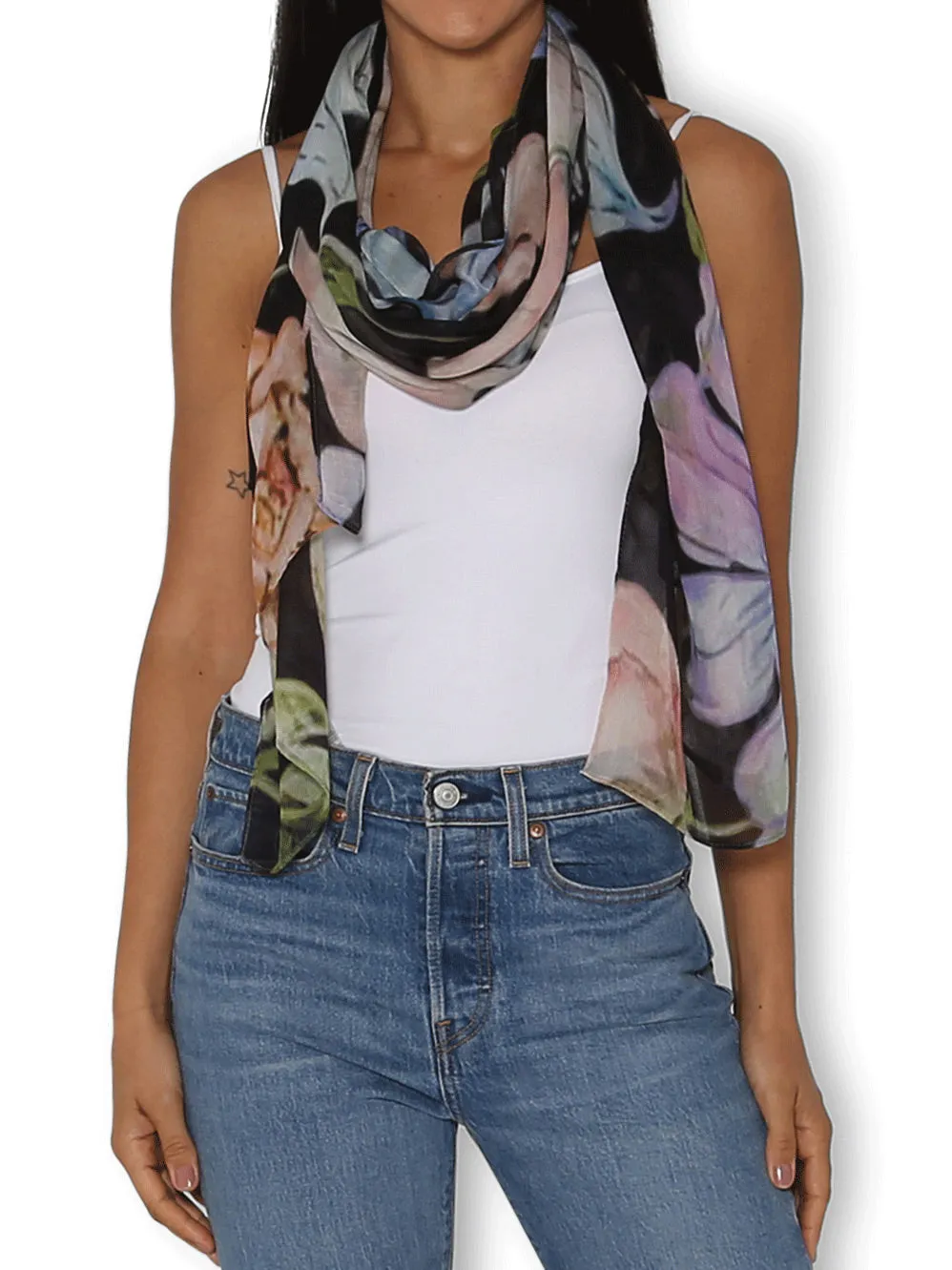 THE ARTISTS LABEL THE NIGHT GARDEN SCARF sold by ENNI