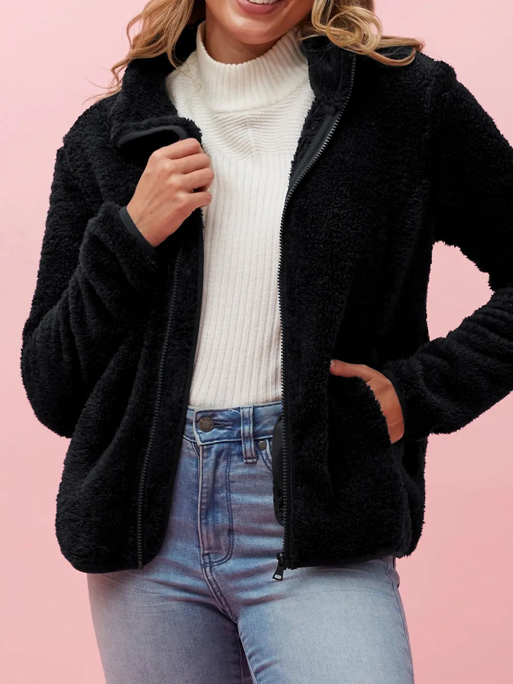 CAROLINE K MORGAN TEDDY FUR JACKET sold by ENNI